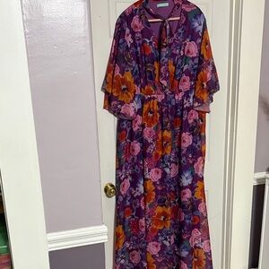 Floral Purple Maxi Dress